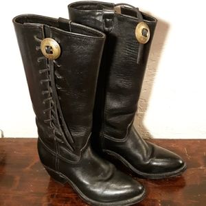 Harley Davidson Womens Black Side Lace Boots